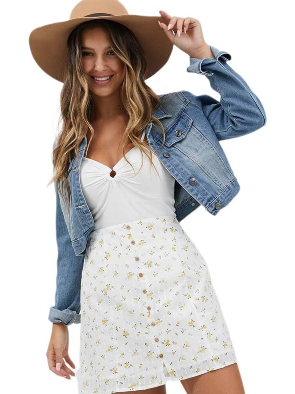 Stylish Women's Washed Denim Jean Jacket - Trendy Casual Outerwear